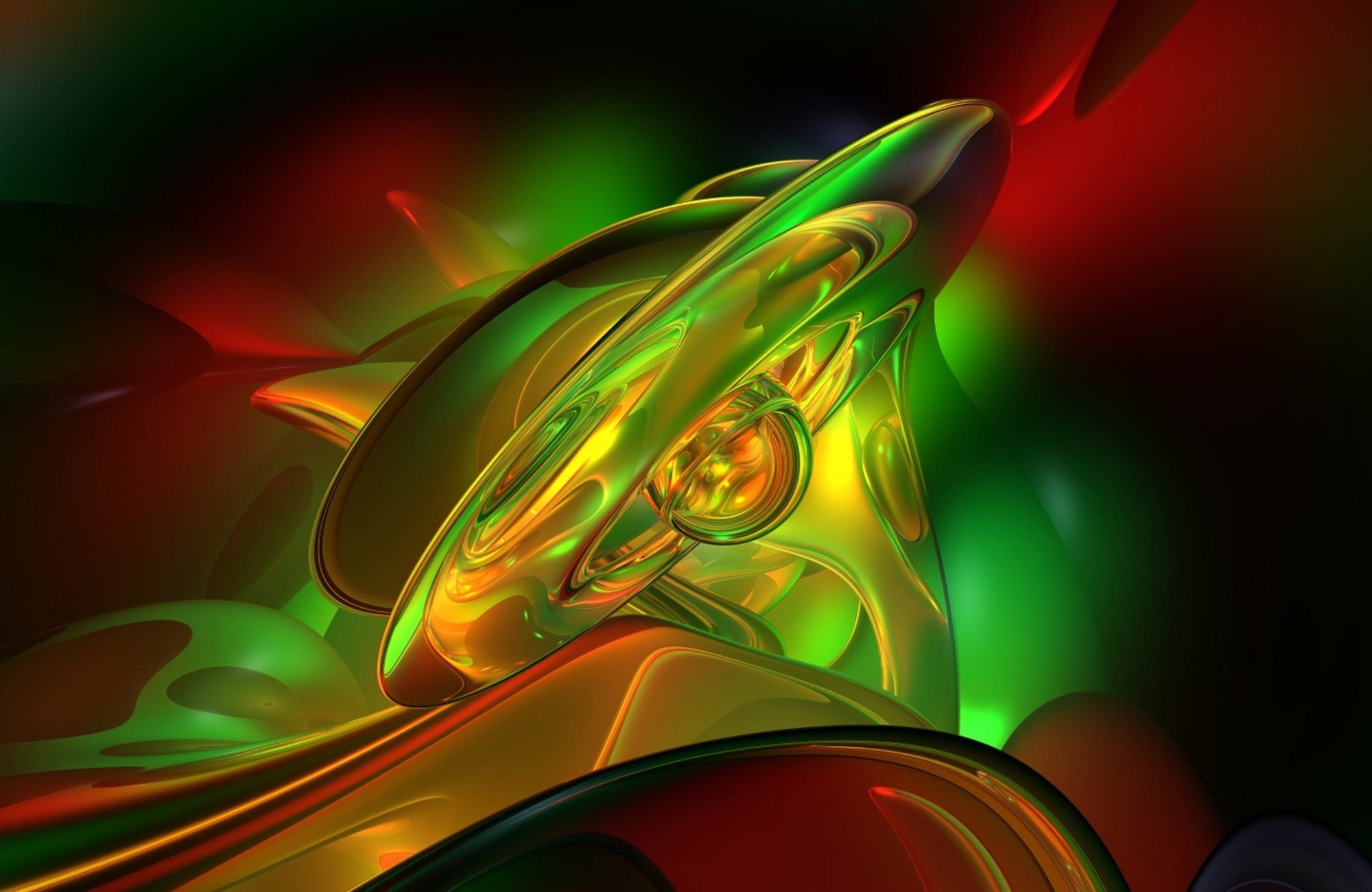 red, green, and yellow digital wallpaper