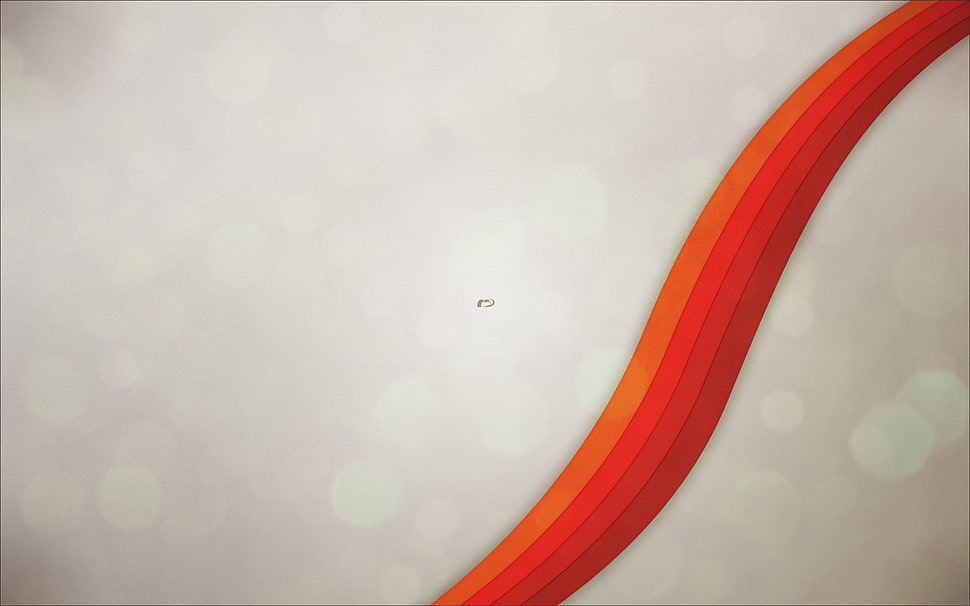 orange and red digital artwork, wavy lines, minimalism, shapes, digital art HD wallpaper