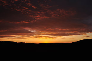 sunset, sunset, sky, clouds HD wallpaper