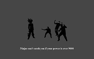ninjas can't catch you if your power is over 9000 digital artwork HD wallpaper