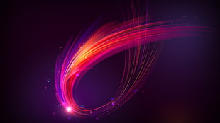 swirling red and purple light artwork