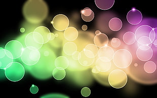 green and pink bubble wallpaper