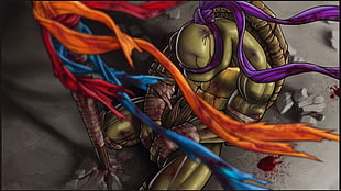 TMNT Donatello painting, Teenage Mutant Ninja Turtles HD wallpaper