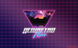New Retro Wave logo, New Retro Wave, synthwave, neon, 1980s HD wallpaper