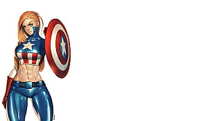 Captain America illustration, Captain America, artwork