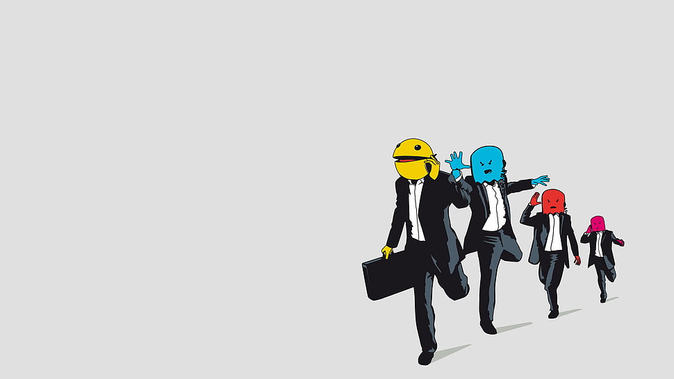 monster wearing formal suit jacket animated illustration HD wallpaper