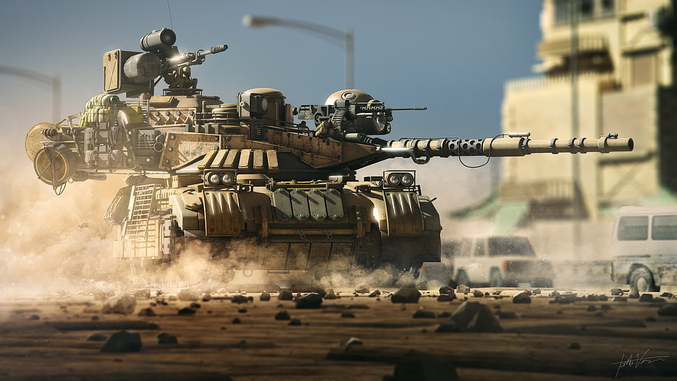 military tank digital game HD wallpaper
