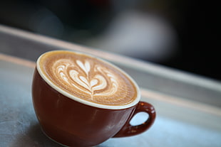 heart-shaped latte coffee art, seattle HD wallpaper