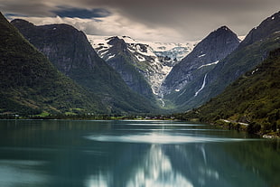 mountain range, Norway, Jostedalsbreen National Park, glaciers, nature