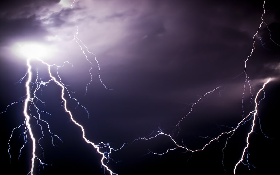 thunder storm, lightning, nature, storm HD wallpaper