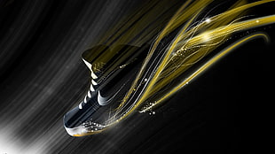 unpaired black Nike athletic shoe time lapsed photography HD wallpaper