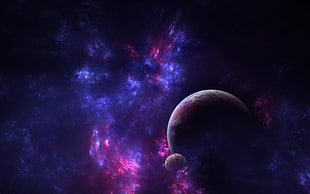 galaxy and universe, galaxy, purple, blue, planet