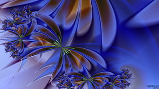 purple and green swirl photo