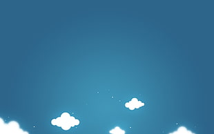 white clouds digital illustration, clouds