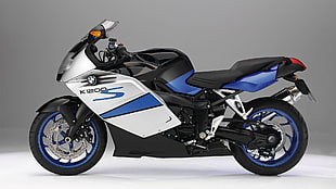 black and white K1200 naked motorcycle