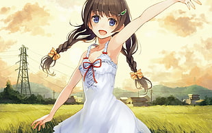 brown haired girl poster