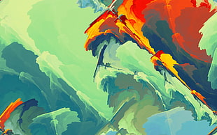 abstract painting, colorful, digital art, DeviantArt HD wallpaper