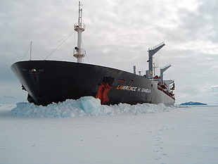 black Lawrence ship, boat, ice