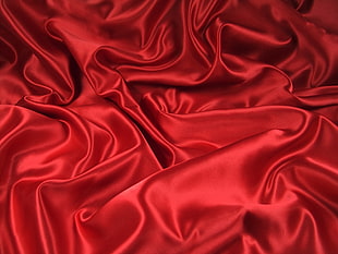 red silk textile