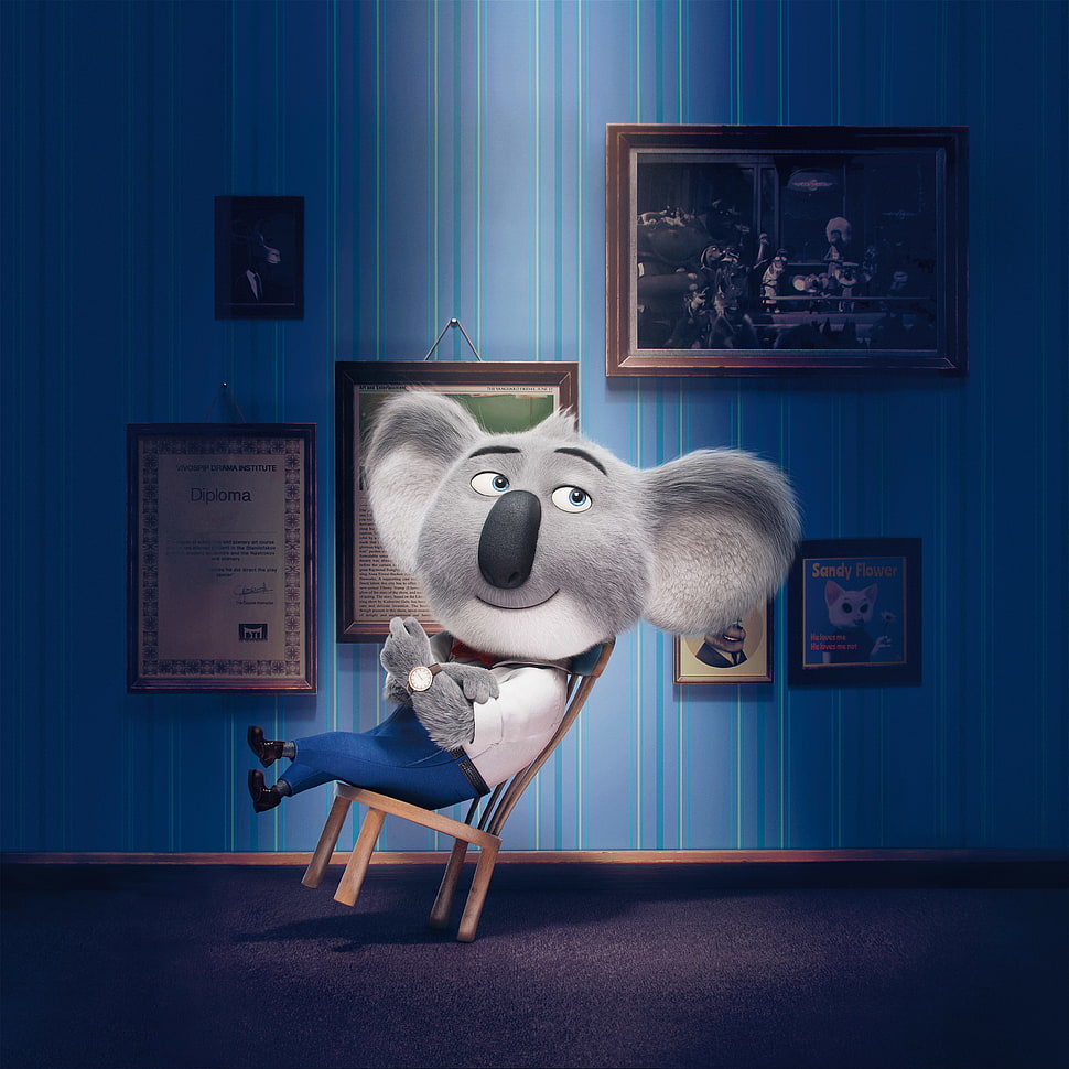 Koala cartoon character HD wallpaper | Wallpaper Flare