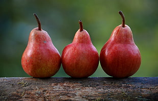 three red pears