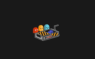 Pac-Man ghosts illustration, minimalism, ghosts, Pac-Man , Ghostbusters