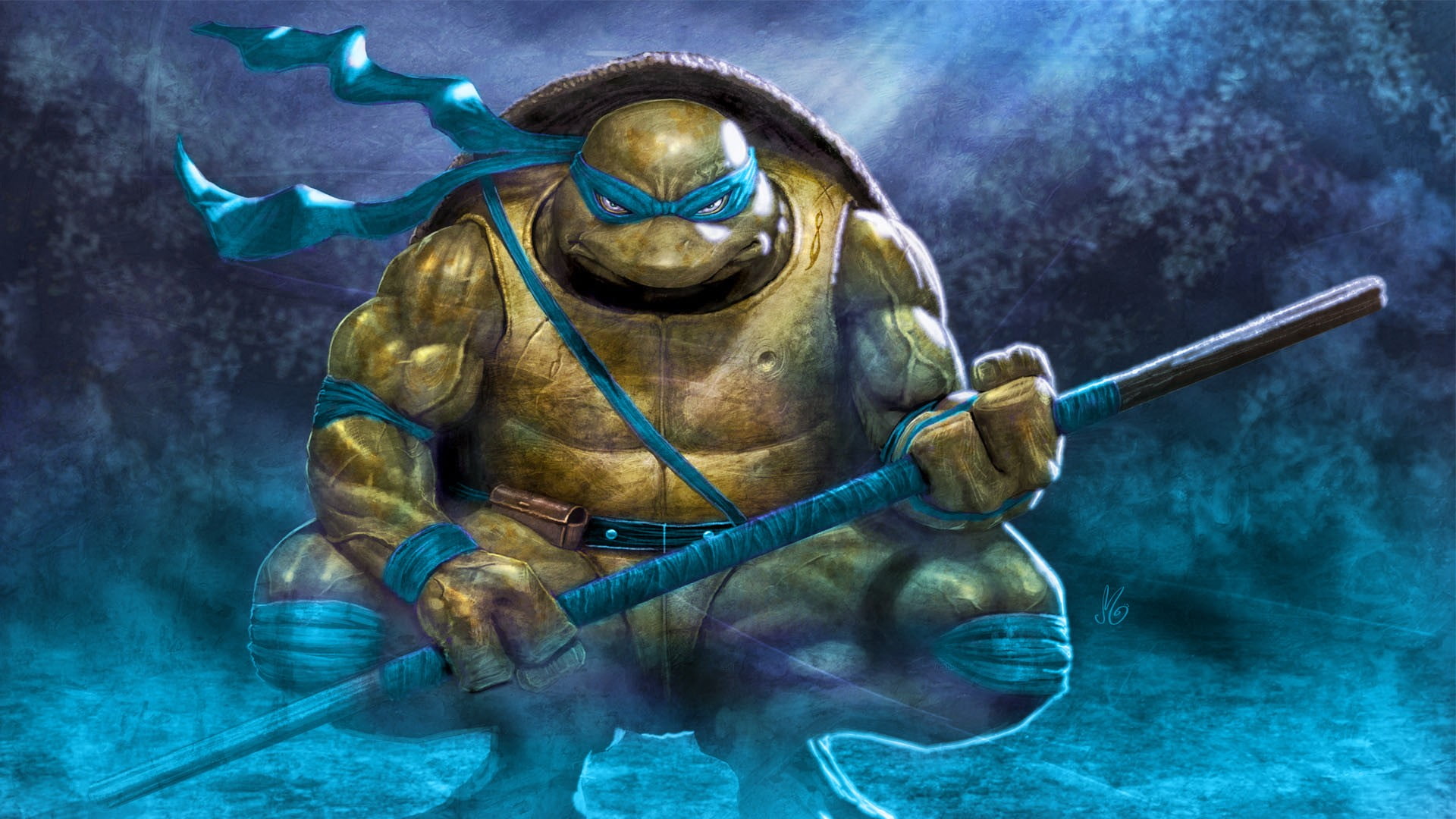 TMNT Leonardo digital wallpaper, Teenage Mutant Ninja Turtles, Leonardo HD ...