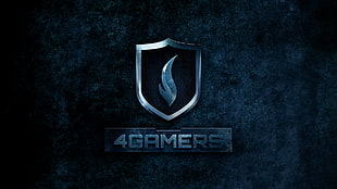 gray \4Gamers emblem, 4Gamers, gamers, video games, logo