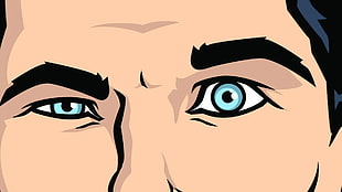 person's eyes illustration, Archer (TV show)