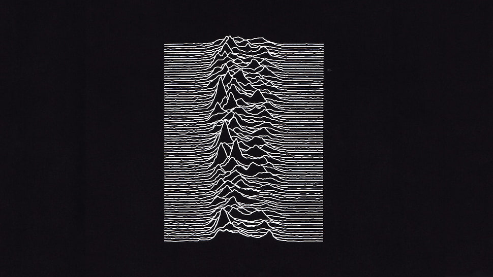 white and black textile, mountains, Joy Division HD wallpaper