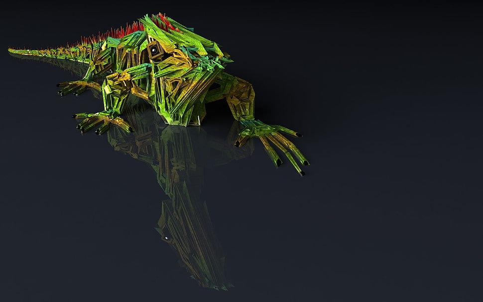 multicolored reptile HD wallpaper
