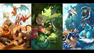 photo of Pokemon characters collage HD wallpaper