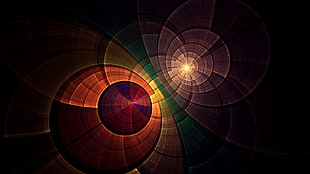 multi-colored ceiling art