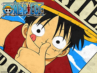 Monkey D Luffy wanted poster, Monkey D. Luffy, One Piece, anime boys, anime HD wallpaper