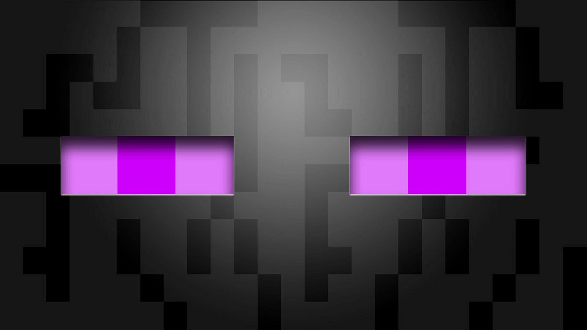 black and purple game character wallpaper, Minecraft, enderman, video games...