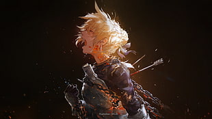female warrior digital wallpaper, Fate/Stay Night, blonde, armor, Arrow