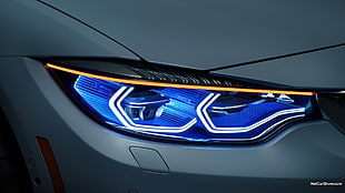 white car, BMW M4 Iconic Lights Concept, BMW, car HD wallpaper