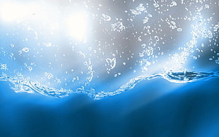 Water,  Blue,  Bubbles,  Burst