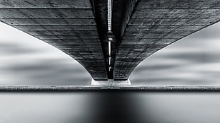 bridge, monochrome, architecture