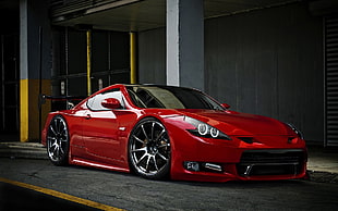 red sports car, car, tuning, Nissan 370Z