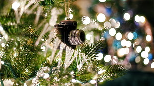 black camera christmas decor, Christmas ornaments , Christmas, Christmas Tree HD wallpaper