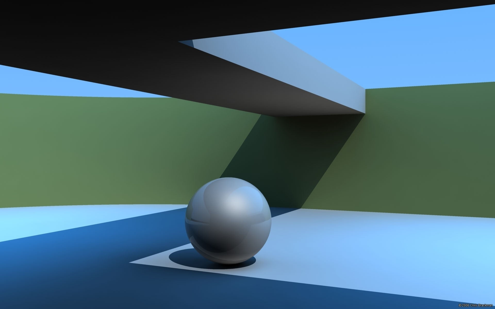 3D illustration of round gray ball