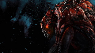 red and black alien 3D wallpaper, Evolve, video games, Goliath