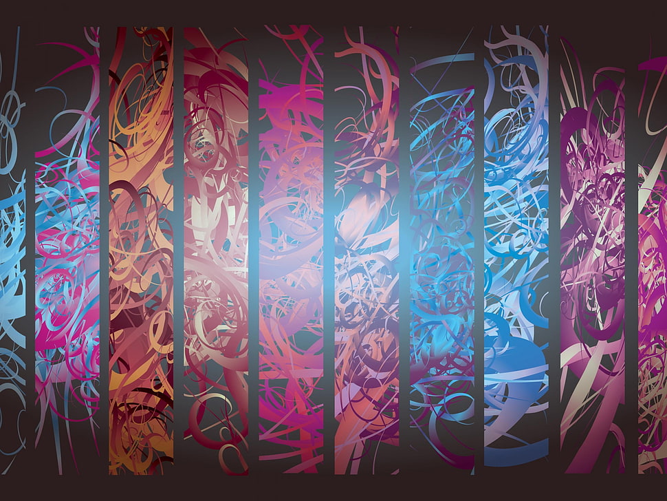 assorted colored abstract paintings HD wallpaper