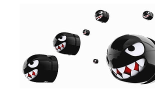 black and white dome light, Mario Bros., Bullet Bill, video games, simple background HD wallpaper