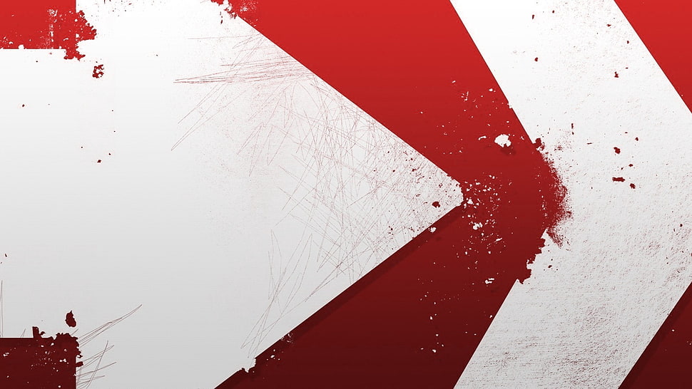 white and red abstract painting HD wallpaper