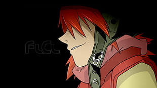 red haired anime character, FLCL, Haruhara Haruko, anime boys, anime