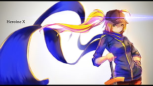 Heroine X digital wallpaper, Mysterious Heroine X (Fate/Grand Order), ahoge, scarf, Fate/Grand Order