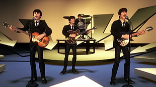 boy band illustration, The Beatles