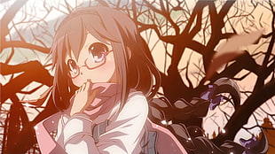 anime girl character with eyeglasses